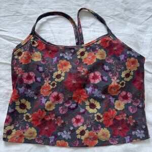 Beyond Yoga Floral Slim Racerback Cropped Tank